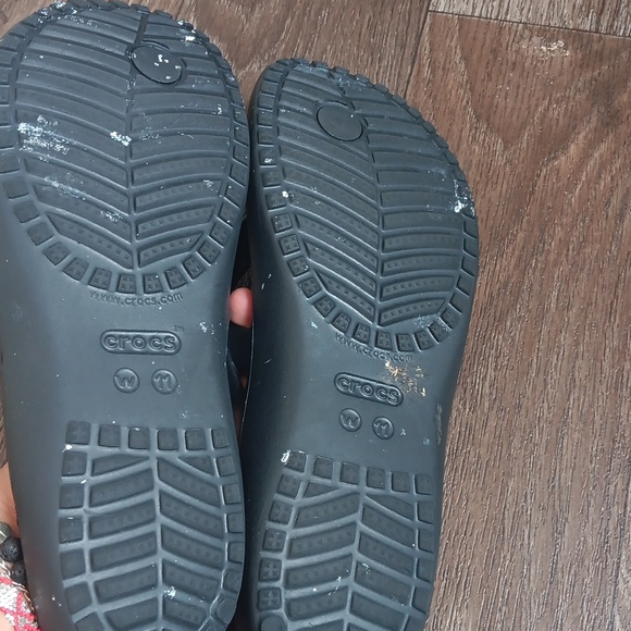 Crocs Kadee II Thong Flip Flops Women's Black Print- SZ 11 - Picture 3 of 4